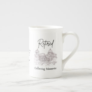 Cadeaumoeder voor reizigers bij pensionering porselein kop