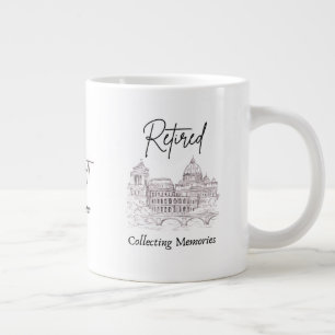 Cadeaumoer voor gepensioneerde reizigers grote koffiekop