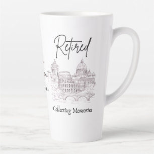 Cadeaumoer voor reizigers bij pensionering latte mok