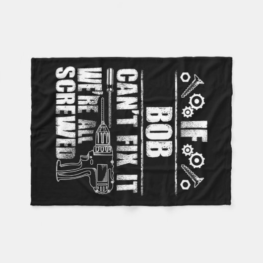 Cadeaunaam Fix It Grappige Verjaardag Gepersonalis Fleece Deken (Voorkant (Horizontaal))