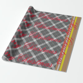 cadeauomslag CHRISTMAS PLAID | m3galleryStudio Cadeaupapier