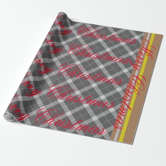 cadeauomslag CHRISTMAS PLAID | m3galleryStudio Cadeaupapier (Uitgerold)