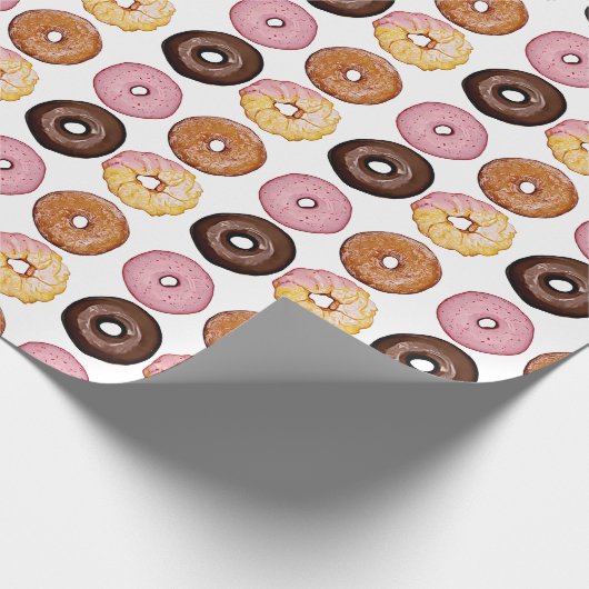 cadeauomslag van chocolade, geglazuurde en aardbei cadeaupapier (Hoek)