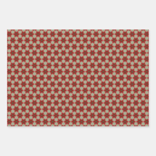 cadeauomslag voor groene en rode feestdagen inpakpapier vel (Voorkant 3)