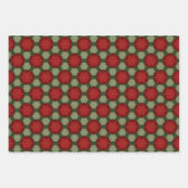 cadeauomslag voor groene en rode feestdagen inpakpapier vel (Voorkant)