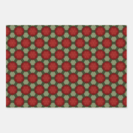 cadeauomslag voor groene en rode feestdagen inpakpapier vel