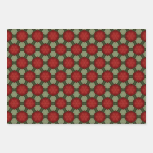 cadeauomslag voor groene en rode feestdagen inpakpapier vel (Voorkant)