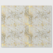 cadeauomslag voor witte en gouden marmer cadeaupapier (Vlak)