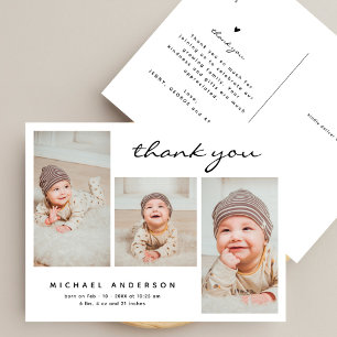 Cadeauonthulling Baby Shower Moderne Eenvoudige Fo Briefkaart