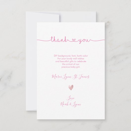 Cadeauonthulling Bedankt DIY Kleur Script (Achterkant)