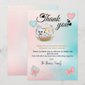 Cadeauonthulling Geslacht Reveal Bedankkaart Kaart (Voorkant / Achterkant)