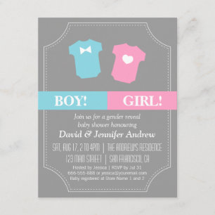 Cadeauonthullingsparty voor baby Jongen of Meisje Kaart