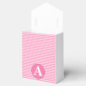 Cadeaupakket, gestreepte monogram aangepaste sjabl bedankdoosjes (Geopend)