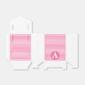 Cadeaupakket, gestreepte monogram aangepaste sjabl bedankdoosjes (Uitgevouwen)