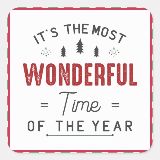 Cadeaupakket Vierkante Sticker (Voorkant)