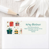 Cadeaupakketten Vintage Kerst Retour Adres Etiket (Insitu)