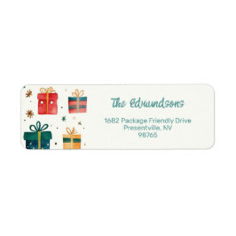 Cadeaupakketten Vintage Kerst Retouradres Etiket