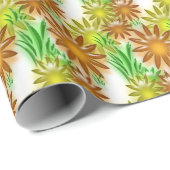 Cadeaupapier - 3D Neon Bloemen (Rol Hoek)