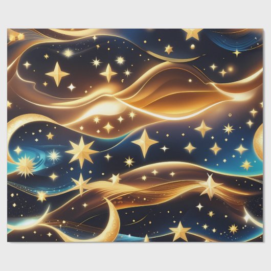 Cadeaupapier - Amber Celestial Moon (Vlak)