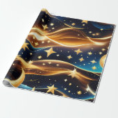 Cadeaupapier - Amber Celestial Moon (Uitgerold)