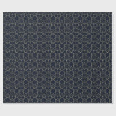 Cadeaupapier - Art Deco Goud en Donkerblauw (Vlak)