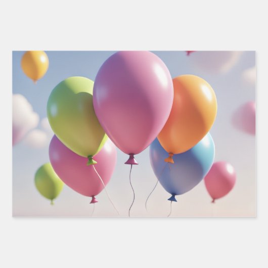 Cadeaupapier (Ballonnen) (Voorkant)