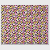 Cadeaupapier : Bladeren Silhouet (roze) (Vlak)
