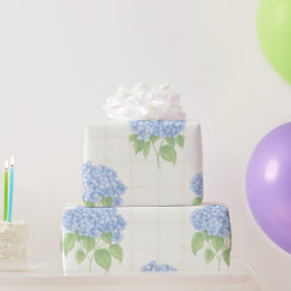 Cadeaupapier | Blauwe Hortensia | Luxe Ivoire Scho