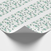 Cadeaupapier Bloemen Blauw Botanisch (Hoek)