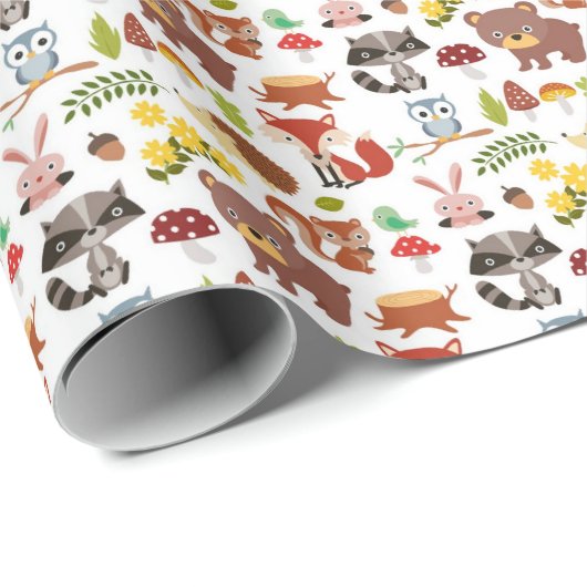 Cadeaupapier - Bosdieren (Rol Hoek)