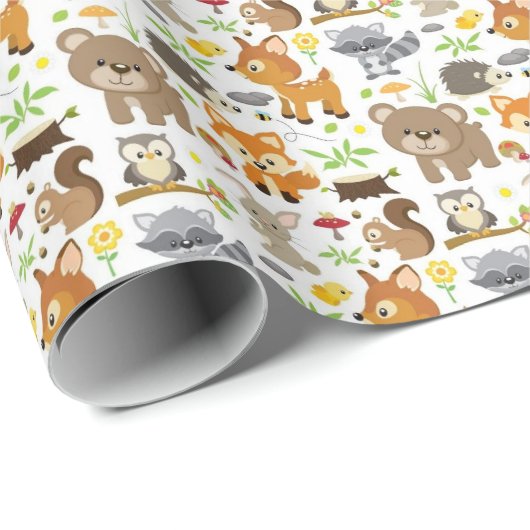 Cadeaupapier - Bosdieren 2 (Rol Hoek)