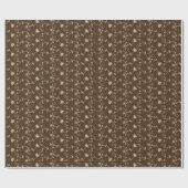 Cadeaupapier | Brown Lace Floral (Vlak)
