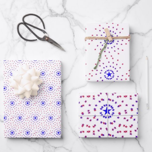Cadeaupapier - Cirkels van sterren (Voorkant)