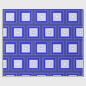 Cadeaupapier - Concentrische Vierkanten in Blauwe (Vlak)