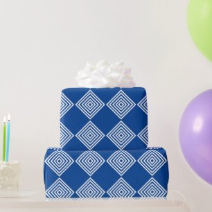 Cadeaupapier - Concentrische witte diamantvormen
