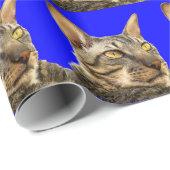 Cadeaupapier |Cornish Rex Tiger Cat Blue (Rol Hoek)