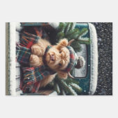 Cadeaupapier Decoupage 3 Highland Koe Set (Voorkant 2)