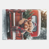 Cadeaupapier Decoupage 3 Highland Koe Set (Voorkant)