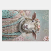 Cadeaupapier Decoupage Lentelam Pink Konijn (Voorkant 3)