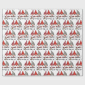 Cadeaupapier - Drie Kerstkabouters (Vlak)