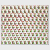 Cadeaupapier - Eland Kerstboom Vreugde (Vlak)