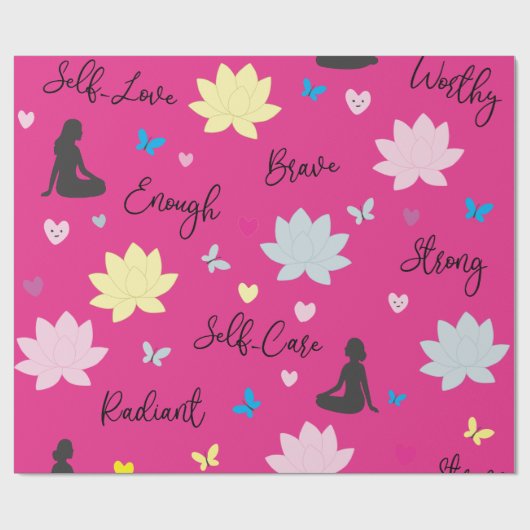 Cadeaupapier | Empowering Lotus Bloempatroon (Vlak)