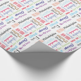 Cadeaupapier Favoriete Plaatsen Populaire Steden A