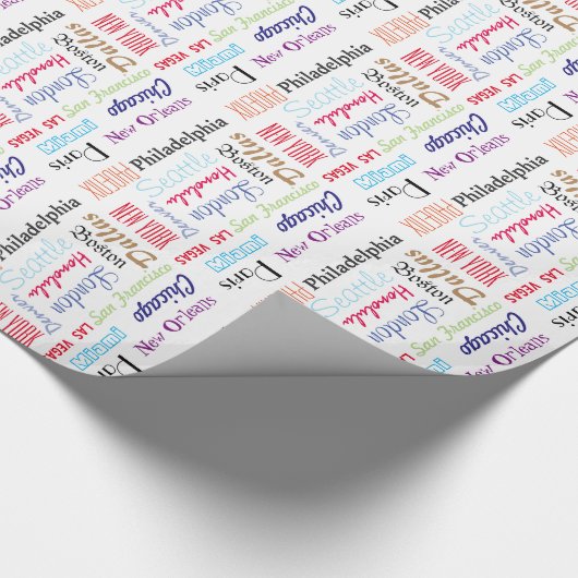 Cadeaupapier Favoriete Plaatsen Populaire Steden A (Hoek)