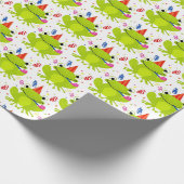 Cadeaupapier - Feestvierende kikker (Hoek)