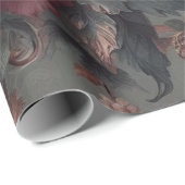 Cadeaupapier Floral Plum Copper Roos (Rol Hoek)