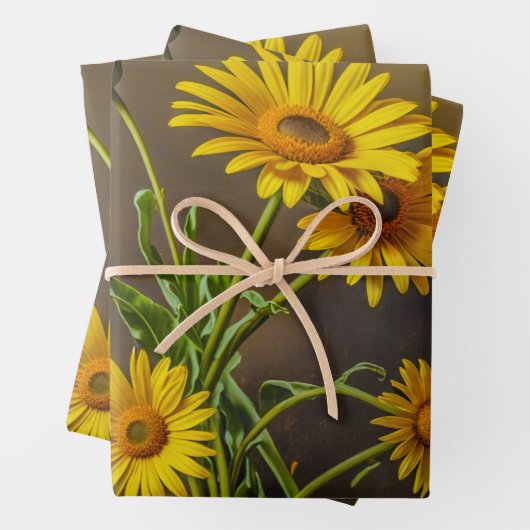 Cadeaupapier (Gele Madeliefjes) (In situ)