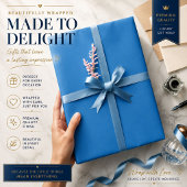 Cadeaupapier | Gepersonaliseerd Blauw Cadeaupapier