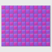 Cadeaupapier - Glas Tegels in Roze en Paars (Vlak)