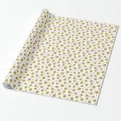 Cadeaupapier Goud Glitter Stippen (Uitgerold)